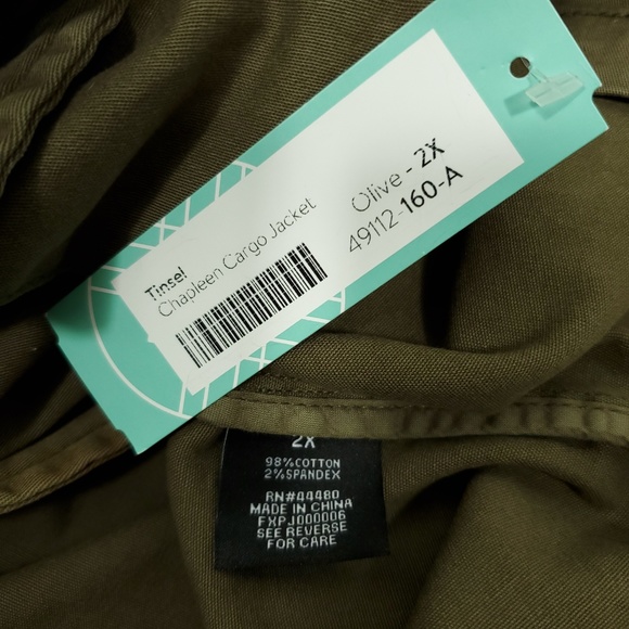 Tinsel Stitch Fix Chapleen Cargo Coat Olive Green - Picture 8 of 8